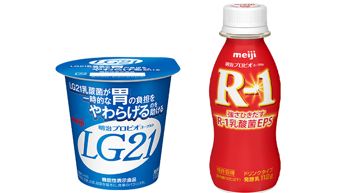 photo of probiotic yogurt LG21 and R-1