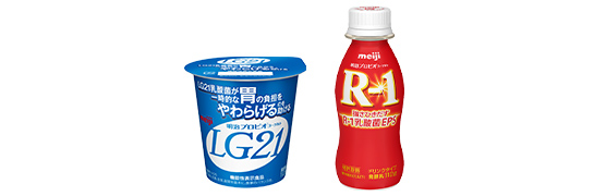 photo of probiotic yogurt LG21 and R-1