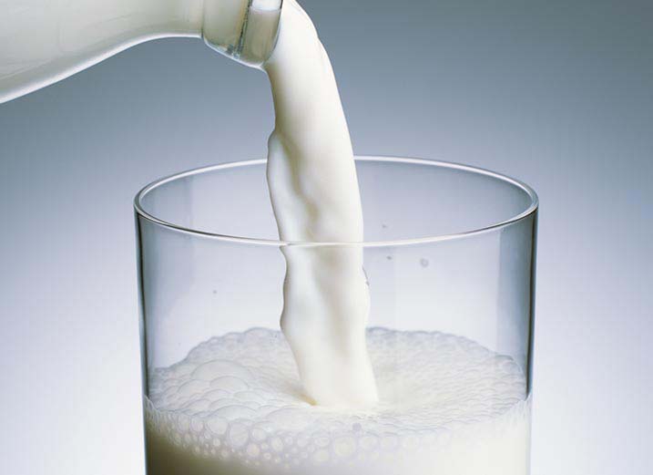 photo of a glass of milk