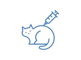 an illustration of a cat and a syringe