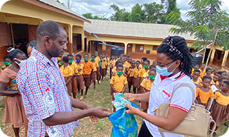 Donation of masks and disinfectants