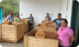 Donation of cocoa fermentation boxes
