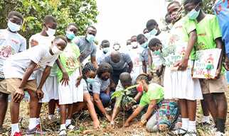 Tree planting by children