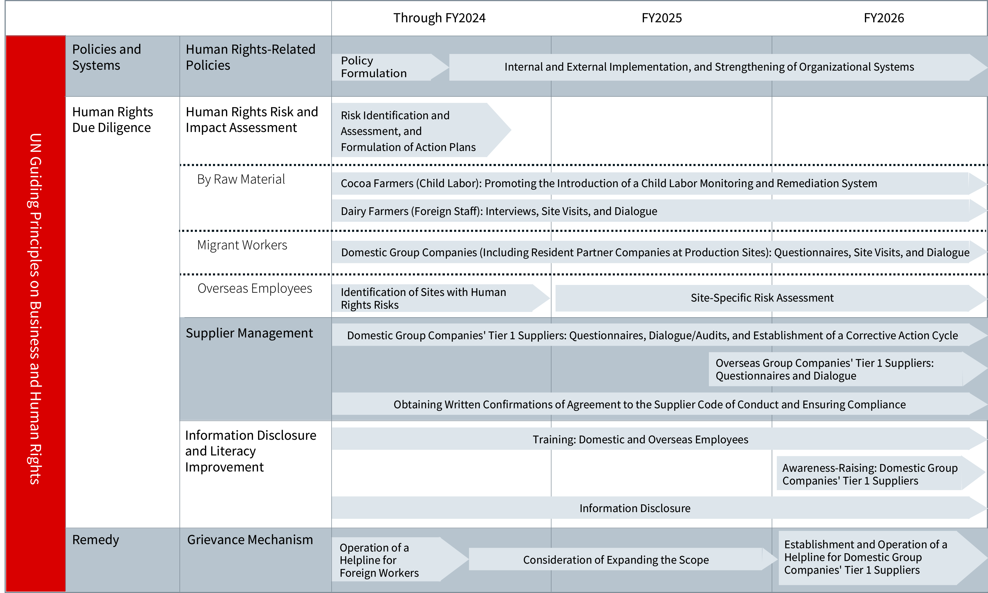 Figure: Roadmap for Human Rights Respect Initiatives