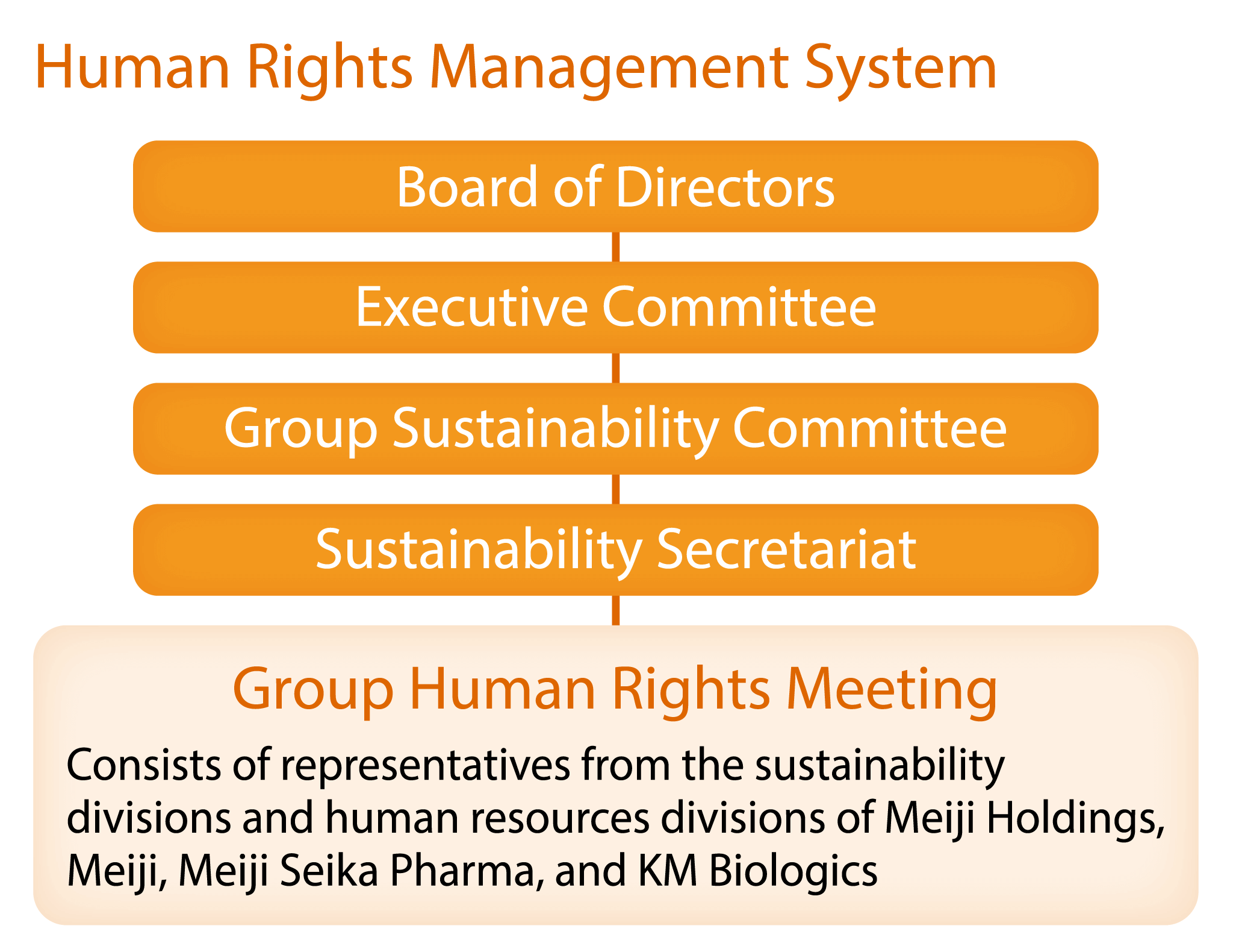 Figure: human rights management structure