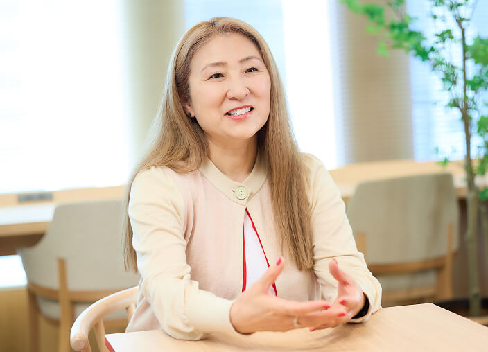photo of Nishina explaining how she hopes to apply her experience of participating in the unconscious bias video going forward