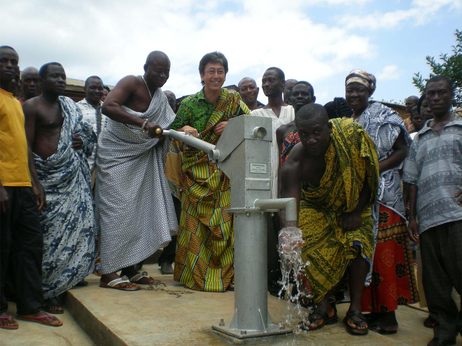 Photo: Meiji helped build wells to ensure a supply of safe, drinkable water