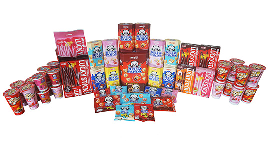 写真：PT メイジ・フード・インドネシアの取扱商品