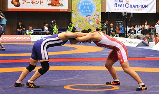 写真：全日本選抜レスリング選手権大会　競技の様子