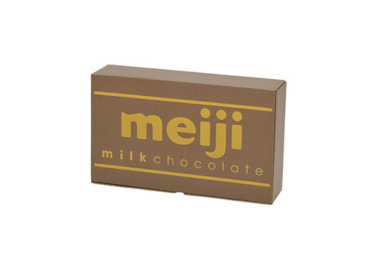 明治ミルクチョコレートのパッケージが印刷された箱