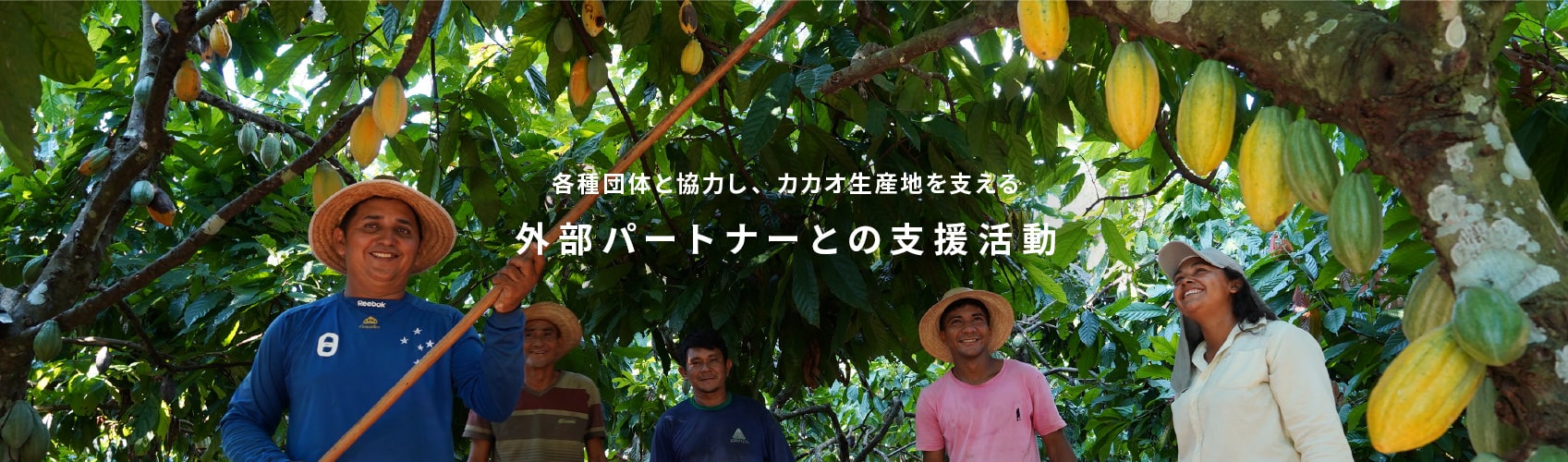 各種団体と協力し、カカオ生産地を支える 外部パートナーとの支援活動