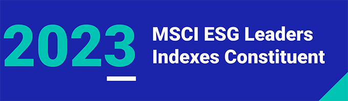 ロゴ：MSCI ESG Leaders Indexes