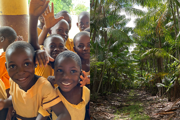 写真：児童・カカオ森林