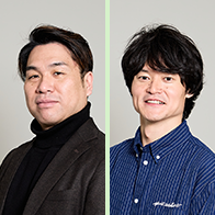 写真：淡路 大志（左）須川 裕介（右） 株式会社 明治