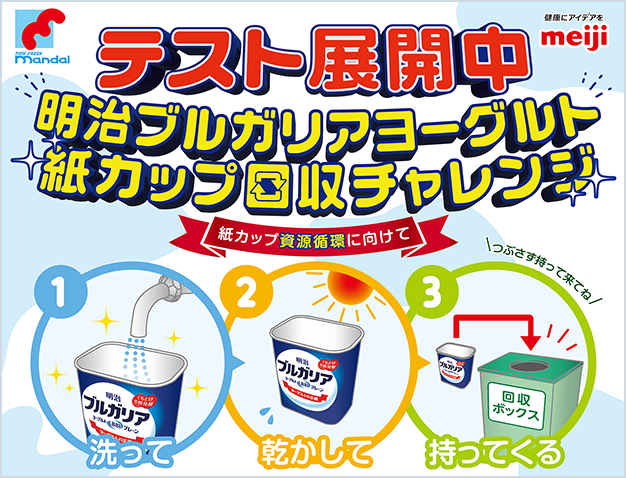 画像：テスト展開中ブルガリアヨーグルト回収チャレンジ